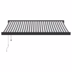 vidaXL Motorised Cassette Awning Retractable Awning Canopy Outdoor Awning - anthracite and black, 300 x 250 cm