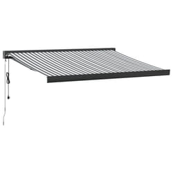 vidaXL Motorised Cassette Awning Retractable Awning Canopy Outdoor Awning - anthracite and black, 350 x 250 cm