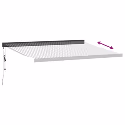vidaXL Motorised Cassette Awning Retractable Awning Canopy Outdoor Awning - anthracite and black, 400 x 300 cm - Additional view 4