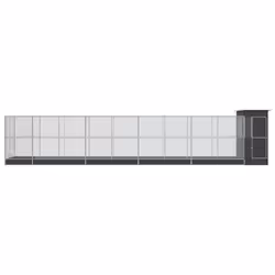 vidaXL Aviary with Extension Bird Cage Walk In Chicken Run Coop Silver Steel - 1037 x 203 x 216 cm - Additional view 2