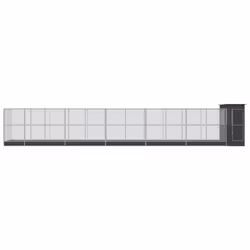 vidaXL Aviary with Extension Bird Cage Walk In Chicken Run Coop Silver Steel - 1244 x 203 x 216 cm - Additional view 2