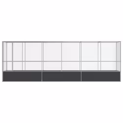 vidaXL Aviary with Extension Bird Cage Walk In Chicken Run Coop Silver Steel
