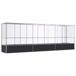 vidaXL Aviary with Extension Bird Cage Walk In Chicken Run Coop Silver Steel - Additional view 4