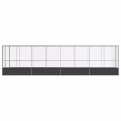 vidaXL Aviary with Extension Bird Cage Walk In Chicken Run Coop Silver Steel