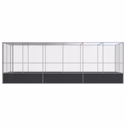 vidaXL Aviary with Extension Bird Cage Walk In Chicken Run Coop Silver Steel