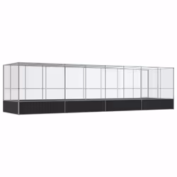 vidaXL Aviary with Extension Bird Cage Walk In Chicken Run Coop Silver Steel - Additional view 4