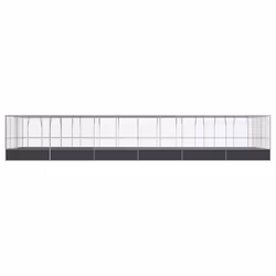 vidaXL Aviary with Extension Bird Cage Walk In Chicken Run Coop Silver Steel - Additional view 2