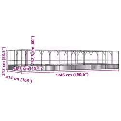 vidaXL Aviary with Extension Bird Cage Walk In Chicken Run Coop Silver Steel - Additional view 6