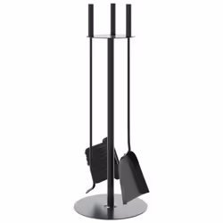 vidaXL Fireplace Tool Set 4 Piece Fireplace Companion Set Fire Poker Set Steel - Additional view 4