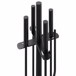 vidaXL Fireplace Tool Set 5 Piece Fireplace Companion Set Fire Poker Set Steel - Additional view 6