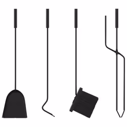 vidaXL Fireplace Tool Set 5 Piece Fireplace Companion Set Fire Poker Set Steel - Additional view 8