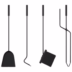 vidaXL Fireplace Tool Set 5 Piece Fireplace Companion Set Fire Poker Set Steel - Additional view 8