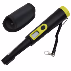 vidaXL Pinpointer Metal Detector with LCD Display Finder Probe Black & Yellow