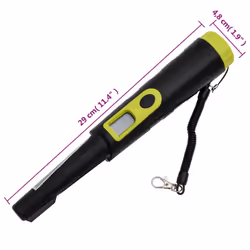 vidaXL Pinpointer Metal Detector with LCD Display Finder Probe Black & Yellow