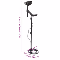 vidaXL Auto Tune Metal Detector 18 cm Search Depth with Pinpoint Gold Detector