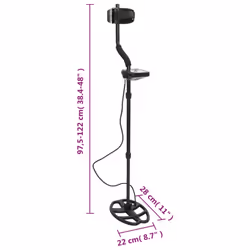 vidaXL Metal Detector 20 cm Search Depth LCD Display Treasure Gold Detector