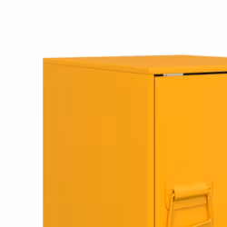 vidaXL Bedside Cabinets Nightstand Bed Side Cabinet 2 pcs Olive Green Steel - mustard yellow, 2 pcs - Additional view 10
