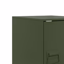 vidaXL Bedside Cabinets Nightstand Bed Side Cabinet 2 pcs Olive Green Steel - olive green, 1 pcs - Additional view 10