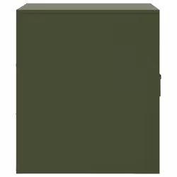 vidaXL Bedside Cabinets Nightstand Bed Side Cabinet 2 pcs Olive Green Steel - olive green, 1 pcs - Additional view 7
