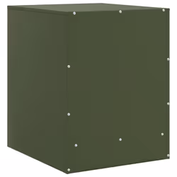 vidaXL Bedside Cabinets Nightstand Bed Side Cabinet 2 pcs Olive Green Steel - olive green, 1 pcs - Additional view 8