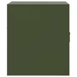 vidaXL Bedside Cabinets Nightstand Bed Side Cabinet 2 pcs Olive Green Steel - olive green, 2 pcs - Additional view 7