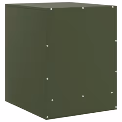 vidaXL Bedside Cabinets Nightstand Bed Side Cabinet 2 pcs Olive Green Steel - olive green, 2 pcs - Additional view 8