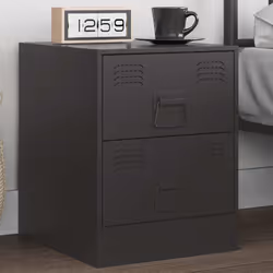 VidaXL 841619 nightstand/bedside table Black