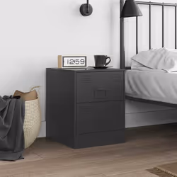 VidaXL 841619 nightstand/bedside table Black