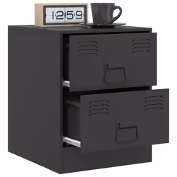 VidaXL 841619 nightstand/bedside table Black - Additional view 5