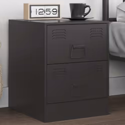 VidaXL 841620 nightstand/bedside table Black