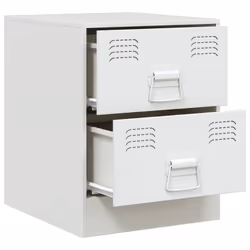 vidaXL Bedside Cabinet Bedroom Nightstand Side Table Bed Cabinet Pink Steel - white, 1 pcs - Additional view 6
