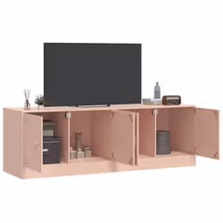 vidaXL TV Cabinet TV Stand Media TV Unit Entertainment Centre Anthracite Steel - pink, 2 pcs