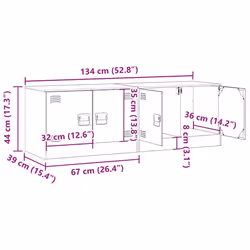 vidaXL TV Cabinet TV Stand Media TV Unit Entertainment Centre Anthracite Steel - pink, 2 pcs