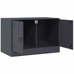 vidaXL TV Cabinet TV Stand Media TV Unit Entertainment Centre Anthracite Steel - anthracite, 1 pcs - Additional view 6
