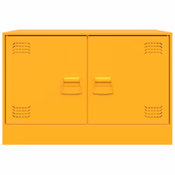 vidaXL TV Cabinet TV Stand Media TV Unit Entertainment Centre Anthracite Steel - mustard yellow, 2 pcs - Additional view 4