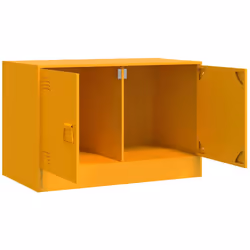 vidaXL TV Cabinet TV Stand Media TV Unit Entertainment Centre Anthracite Steel - mustard yellow, 2 pcs - Additional view 5