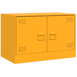 vidaXL TV Cabinet TV Stand Media TV Unit Entertainment Centre Anthracite Steel - mustard yellow, 2 pcs - Additional view 6