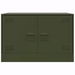 vidaXL TV Cabinet TV Stand Media TV Unit Entertainment Centre Anthracite Steel - olive green, 2 pcs - Additional view 5
