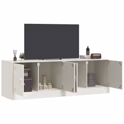 vidaXL TV Cabinet TV Stand Media TV Unit Entertainment Centre Anthracite Steel - white, 2 pcs