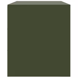 vidaXL TV Cabinet TV Stand TV Unit Entertainment Centre Media Unit Black Steel - olive green - Additional view 7