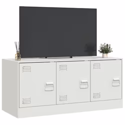 vidaXL TV Cabinet TV Stand TV Unit Entertainment Centre Media Unit Black Steel - white - Additional view 4
