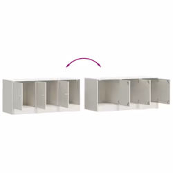 vidaXL TV Cabinet TV Stand TV Unit Entertainment Centre Media Unit Black Steel - white - Additional view 9