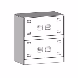 vidaXL Sideboard Home Storage Cupboard Side Cabinet Highboard White Steel - black - Additional view 10