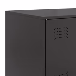 vidaXL Sideboard Home Storage Cupboard Side Cabinet Highboard White Steel - black - Additional view 9