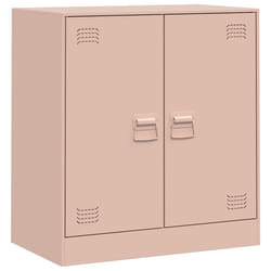 vidaXL Sideboard Home Storage Cupboard Side Cabinet Highboard Anthracite Steel - pink
