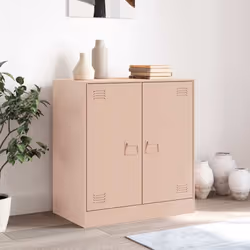 vidaXL Sideboard Home Storage Cupboard Side Cabinet Highboard Anthracite Steel - pink - Additional view 2