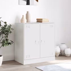 vidaXL Sideboard Home Storage Cupboard Side Cabinet Highboard Anthracite Steel - white