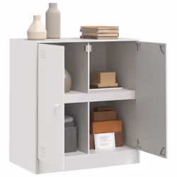 vidaXL Sideboard Home Storage Cupboard Side Cabinet Highboard Anthracite Steel - white - Additional view 4