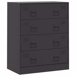 vidaXL Sideboard Living Room Storage Cupboard Cabinet Highboard Pink Steel - black