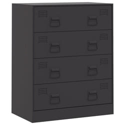 vidaXL Sideboard Living Room Storage Cupboard Cabinet Highboard Pink Steel - black